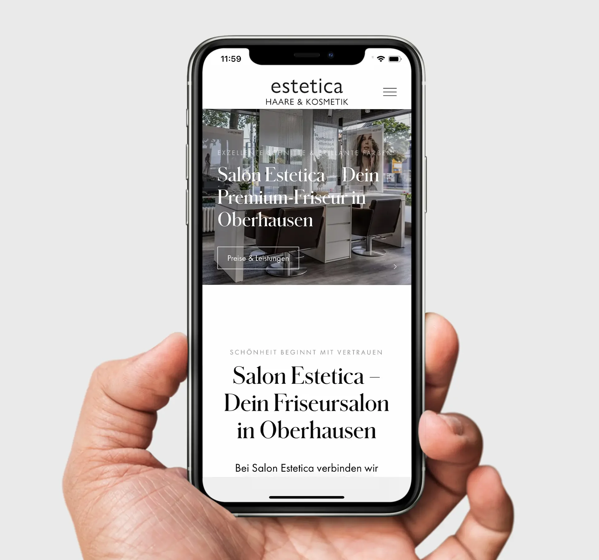 Friseur Salon Estetica neue website newsbeitrag
